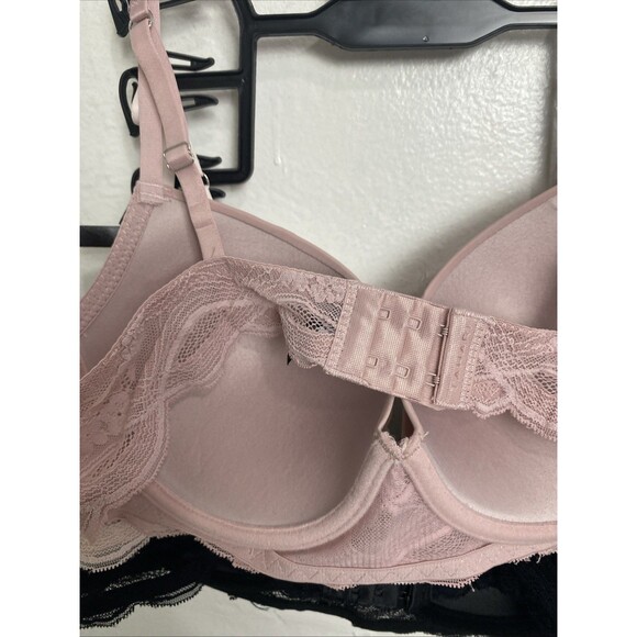Tahari Push Up Bra 3 Pack Size 36C Black White Pink Mesh Essenntial Lift - Picture 12 of 13